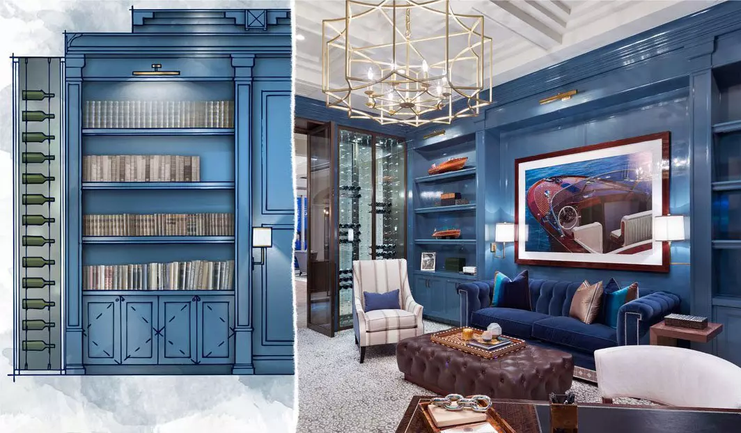 Library designed by Marc-Michaels Interior Design