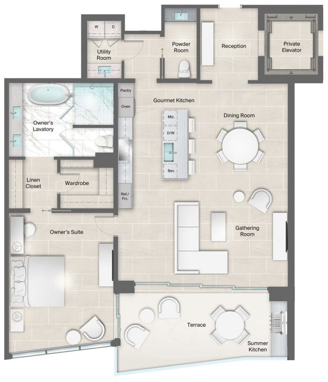 Moet 15-16 Floor Plan at The Residences The St. Regis Longboat Key ...