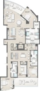 Armand 2 Floorplan at The Residences at The St. Regis Longboat Key Resort