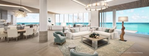 Armand Plan 1 Living Room Extended Rendering at The St Regis Longboat Key Resort